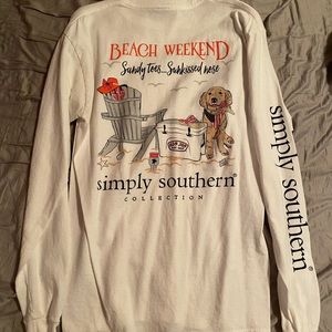 White long sleeve Simply Southern shirt